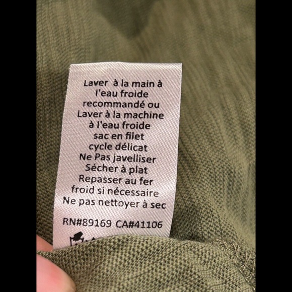 NWOT ATM Anthony Thomas Melillo Slub Jersey Classic V-Neck Tee Army Green Sz XL - Picture 9 of 10